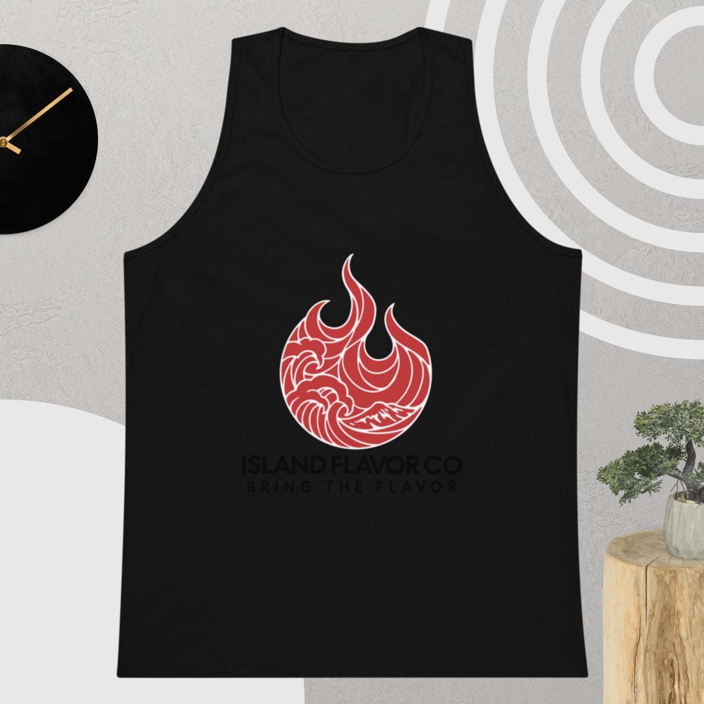 Strawberry Pig BBQ Logo Men’s premium tank top